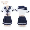 Uniforme Escolar Feimu Puro de Tiro Bajo 7962 Conjunto Sexy de Lencería Falda Mini de Marinero Tallas Grandes 20/paquete