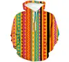 Amazon Moda Estilo Étnico Personalizado Sudadera Holgada Vintage Impresa en 3D Sudadera Casual Hip-Hop