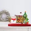 Placa Decorativa de Mesa de Natal, Placas Decorativas Centrais de Mesa do Papai Noel para Festa de Natal de Inverno