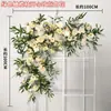 Flores Artificiales para Arreglos Florales de Boda Flores Colgantes Banquete de Compromiso Banquete de Bebé Tablero KT Diseño de Escena Floral para Boda Flores Falsas