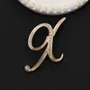 Broches de Strass Personalizados com Letras do Alfabeto Inglês 26 - Tendência Europeia e Americana de Comércio Exterior - Novo Estilo (Cor de ouro)