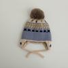 Orejeras jacquard Dudula árbol pequeño orejeras de invierno gorro de lana para niños tejido a prueba de viento cálido gorro para niños