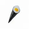 Llavero de Sushi Comida Simulada Llavero de Bola de Arroz Triangular Colgante de Bolsa de Arroz con Huevas de Pescado y Algas Estilo Japonés