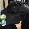 Camiseta de manga comprida transfronteiriça para homens, camisa polo estampada com gola dobrável para homens de meia-idade no outono, camiseta casual de corte solto estilo pai