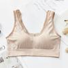 Camisola de Encaje con Forro de Algodón Puro, Cuello en V, Espalda Descubierta, Tirantes Anchos, Sujetador Deportivo sin Aros, Cómodo y de Soporte