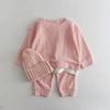 Ins Roupas infantis japonesas e coreanas ins traje de malha casual confortável primavera e outono solto Esporte estilo ocidental traje de duas peças