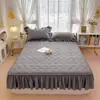 Falda de Cama Nueva Sábana Ajustada Sábana Ajustada Acolchada Juego de Tres Piezas Falda de Cama Estilo Encaje Cubrecama Empaquetado Dropshipping Transfronterizo
