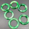 Seiko Bashan flor flutuante verde anel grande 25mm anel de corrida círculo atacado joias de jade acessórios anel de jade brincos