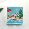 Tarjeta de felicitación de Navidad creativa tarjeta de felicitación 3D surfista Viejo caricatura bendición tarjeta de regalo festiva tarjeta de Navidad