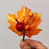 Novo Transfronteiriço Decoração de Folha de Bordo Simulada Decorações de Outono Halloween Recortes de Frutas Vermelhas Acessórios Únicos Atacado
