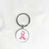 Llavero Colgante de Gema del Tiempo Cinta Rosa Transfronterizo Regalo Pequeño Creativo Anillo de Metal para Llaves