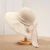Chapéu de Pescador de Aba Larga para Mulheres, Chapéu de Sol de Verão Fino Respirável, Chapéu de Proteção Solar para Viagem ao Ar Livre Que Faz o Rosto Parecer Menor
