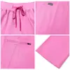 Suministrado directamente por el fabricante: ropa de trabajo médica, uniformes de manga corta para personal médico, pantalones médicos con cintura de cordón, uniformes de enfermera de hospital al por mayor