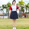 Traje de Uniforme de Estudiante de Secundaria Estilo Colegio de Secundaria Uniforme de Clase de Graduación Ropa de Manga Corta para Reunión Deportiva de Estudiante de Secundaria de Verano Nuevo Estilo