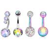 E-commerce transfronteiriço conjunto combinado mais vendido piercing de umbigo anel de umbigo joia de piercing simples anel de umbigo anel labial europeu e americano atacado