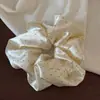 Goma para el pelo de satén de seda estilo coreano para mujer, liga elástica de lunares de alta gama, accesorio para el pelo de tamaño grande