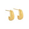 Brincos Vintage Mini de Arame em Forma de C para Mulheres Outono e Inverno Brincos Únicos de Nicho Leve Luxo Sensação de Alto Padrão Brincos Pequenos e Exquisitos