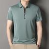 POLO de Moda Casual para Hombre Transfronterizo de Manga Corta con Cierre de Solapa, Top de Media Manga para Papá, Comercio Exterior