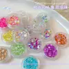 Decorações de Unhas Artísticas de Sereia Bolha de Celebridade da Internet, Tamanhos Mistos, Strass Meia-Lua Iridescentes Translúcidos Aurora para Decoração de Unhas DIY