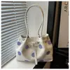 Bolsa de Ombro Texturizada Grande de Bolinhas Criativa Fresca e Simples para Mulheres 2026 Casual Nova Elegante Moda Sob o Braço