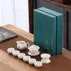 Juego de Té Portátil para Viaje Tetera Ding Kiln Gaiwan Taza de Té Bandeja de Té Taza Rápida Logo de Empresa Regalo Souvenir Juego de Té