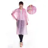 Impermeable desechable de fábrica con logo y publicidad impresa para adulto, de viaje, para exteriores, engrosado, transparente, de una sola pieza, con botón, poncho de PE