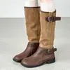 Tendencia Temperamental Parche de Pato Botas Vaqueras Occidentales Mujer 2026 Otoño Invierno Versátiles Botas Altas Botas Retro Arrugadas