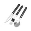 Conjunto de faca, garfo e colher Comida ocidental cabo de madeira faca e garfo de bife cabo de madeira faca e garfo colher Conjunto de talheres para restaurante ocidental