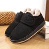 Pantuflas de Algodón para Hombres y Mujeres de Mediana Edad y Mayores, Zapatos de Algodón de Talla Grande para Uso en Interiores y Exteriores, Zapatos Peludos Cálidos con Talón Cerrado para Mujeres, Ocio en Casa