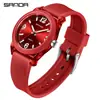 Reloj Sanda Impermeable de Cuarzo para Exámenes de Secundaria y Preparatoria durante el Ciclo Escolar, Carcasa Transparente, Reloj Estudiante Simple Luminoso