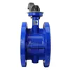 Válvula Borboleta Flangeada D41X-16Q Ferro Fundido Nodular Vedação Macia Zero Vazamento Manípulo Manual Válvula Borboleta Fábrica de Válvulas Dn100