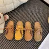 Pantuflas Cerradas de Cordones con Suela Gruesa de Estilo Versátil para Viajes de Mujeres, Medias Pantuflas Retro de Punta Redonda Estilo Birkenstock, Nuevo Modelo Verano 2025