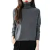 Suéter de gola alta feminino simples pulôver camada base malha solto casual moderno peça íntima camada base malha top