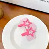 Accesorio Rosa Brillante de Diamante para el Cabello de Conejo para Niños, Lindo Pasador de Estrella de Lentejuelas, Goma para el Cabello para Niñas, Flequillo de Bebé