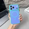 Funda magnética de dos colores para teléfono Apple 18PROMAX, tacto premium, tacto de piel dopamina 17/18, 13