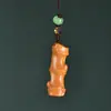 Colgante de Bambú Tallado de Madera de Arcoíris, Colgante de la Fortuna de Bambú, Cadena para Teléfono Móvil, Llavero, Colgante, Joyería, Regalo