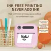 Mini Impresora Nuevo Modelo Transfronteriza, Inalámbrica Bluetooth, Se Puede Conectar a Teléfonos Móviles, Impresora Portátil de Etiquetas Autoadhesivas para Uso en Casa