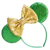 Novo adereço de cabeça para festival irlandês Faixa de cabeça de cor sólida de São Patrício Faixa de cabeça clássica com nó de laço do Mickey