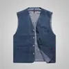 Chaleco para hombre de talla grande Cuatro Estaciones Algodón Puro Cintura Delgada Bolsillo Chaleco Casual Moderno Exterior Militar Pesca Montañismo Chaleco