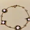 Versão de Luxo Pulseira de Trevo de Quatro Folhas e Flor de Cinco Folhas com Madrepérola Natural, Colar de Trevo de Quatro Folhas Espesso Banhado a Ouro 18K para Mulheres, Popular entre Influenciadores