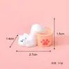 Nuevas Artesanías Creativas de Resina con Forma Líquida de Gatito Blanco y Negro, Decoraciones para Coche y Escritorio, Juguetes Lindos y Modernos de Nicho al por Mayor