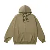 Sudadera con capucha de forro polar CVC de peso pesado de 320 g, chaqueta con cremallera estilo americano para hombre primavera/otoño, top moderno de corte holgado