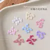 Decorações de Arte para Unhas Flor de Cinco Pétalas de Verão, Coloridas Dopamina Suave Esculpida Doce Flor Strass 3D para Unhas Acessórios