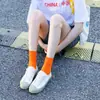 Calcetines para Mujer Transfronterizos, Calcetines de Color Sólido, Calcetines de Media Pantorrilla para Mujer, Calcetines Holgados Zhuji, Calcetines de Color Algodón de Azúcar para Mujer, Venta al por Mayor de Fábrica Coloridos