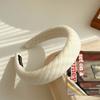 Diadema Retro de Otoño e Invierno de Sarga de Ala Ancha para Mujer 2025 Nueva Diadema de Presión para el Cabello para Lavado Facial de Cráneo Alto Pasador de Pelo de Esponja Sombrerería
