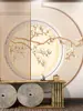 Nuevo fondo de pantalla de pantalla clásica de flor y pájaro de rejilla retro china para decoración de pared de fondo de aula de piano, casa de guzheng