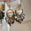 Lujo Ligero Diseño Nicho Borla de Cristal Gancho para la Oreja Pendientes Largos Dulces para Vacaciones Moda Joyería para la Oreja de Alta Gama