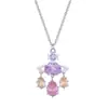 Emperatriz del Oeste Nuevo Atrapasueños Lágrimas de Sirena Amatista Rosa Colgante de Saturno Collar Pendientes de Circonita Coloridos Dopamina