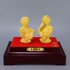 Regalo de Boda Dorado de Terciopelo para Recién Casados y Mejores Amigos, Adornos Creativos y Prácticos de Aniversario para Personas Mayores