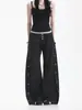 Jeans Jeans Desgastado de Cinco Botões com Design High Street Transfronteiriço 2026 Calças Longas Casuais Largas de Perna Larga Estilo Neutro Feminino